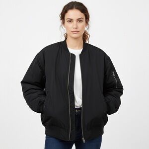 Aeropostale Classic Black Flight Bomber Jacket